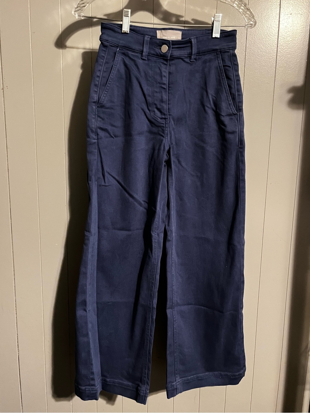 Everlane The Wide Leg Crop Pants Blue
